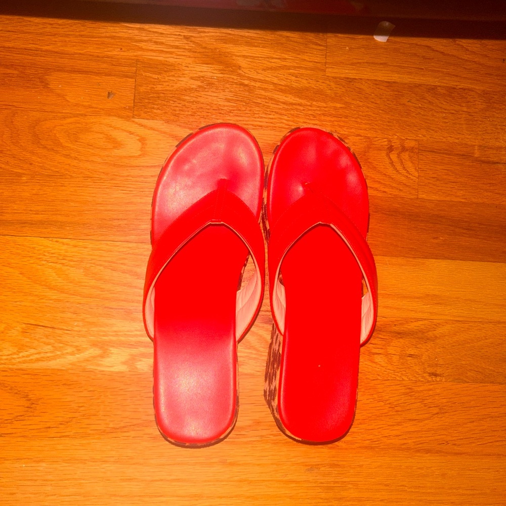 Women's Red Slide Sandals